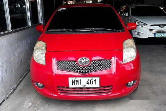 Red Toyota Yaris 2009 Automatic Gasoline for sale in Manila
