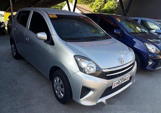Silver Toyota Wigo 2017 Manual Gasoline for sale 