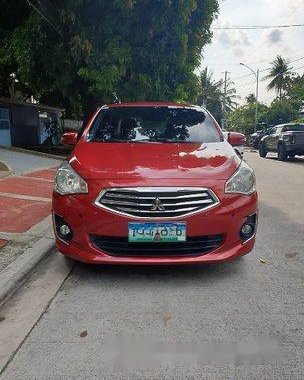 Selling Red Mitsubishi Mirage G4 2014 Automatic Gasoline at 81000 km