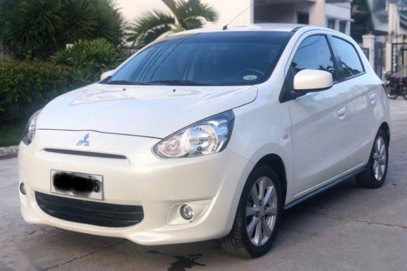 2nd Hand Mitsubishi Mirage 2014 Hatchback Automatic Gasoline for sale in Parañaque