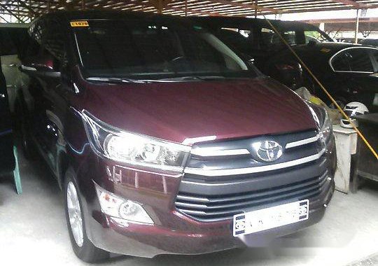 Selling Purple Toyota Innova 2017 Manual Diesel at 7000 km