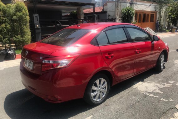 Red 2015 Toyota Vios at 25000 km for sale 