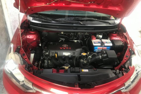 Red 2015 Toyota Vios at 25000 km for sale 