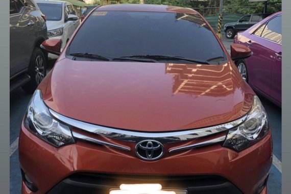 Orange Toyota Vios 2015 Sedan for sale in Makati