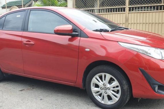 Red Toyota Vios 2018 Manual Gasoline for sale in Quezon City