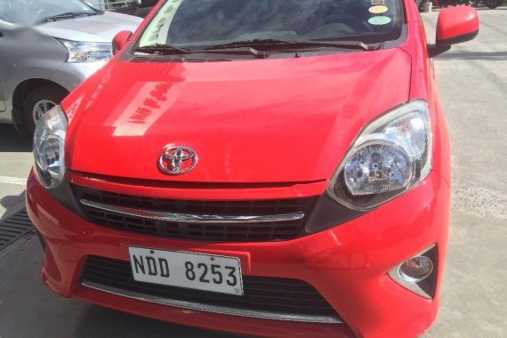 Red Toyota Wigo 2016 for sale Automatic