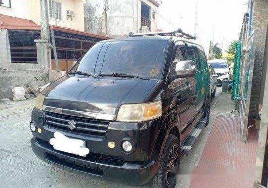 Black Suzuki Apv 2007 Automatic Gasoline for sale 