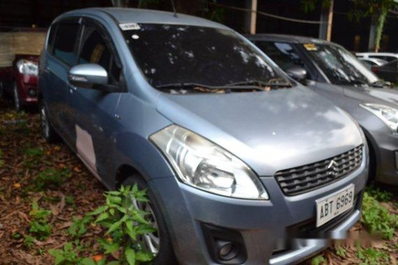 Blue Suzuki Ertiga 2015 Automatic Gasoline for sale