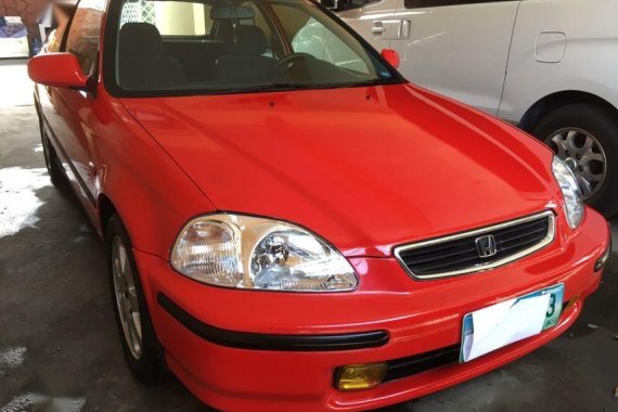 Selling Red Honda Civic 1996 Hatchback Automatic Gasoline in San Mateo