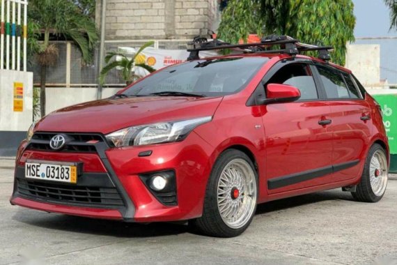 Red Toyota Yaris 2016 for sale in Quezon City