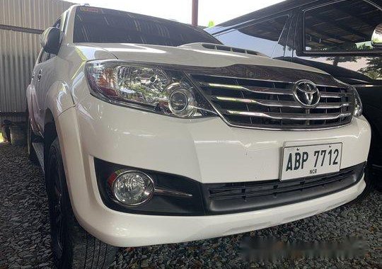 White Toyota Fortuner 2016 Manual Diesel for sale in Quezon City