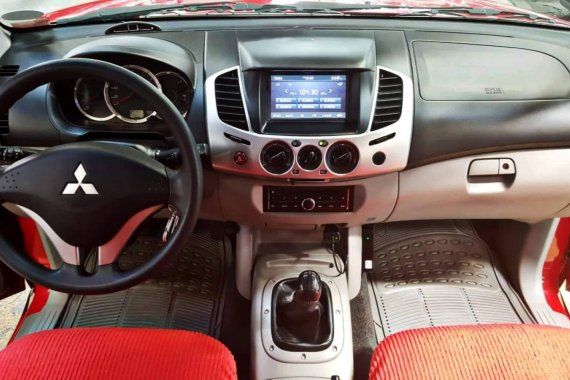 Red 2013 Mitsubishi Strada Diesel Manual for sale in Quezon City 