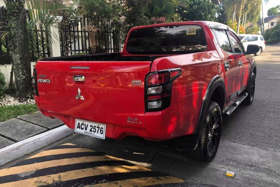 Sell Red 2016 Mitsubishi Strada at 44000 km in Davao City 