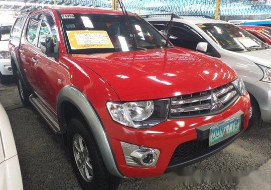 Red Mitsubishi Strada 2013 at 79025 km for sale in Quezon City