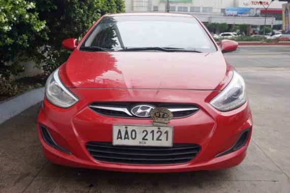 Selling Red Hyundai Accent 2014 Hatchback Automatic Diesel in Manila