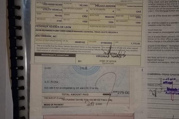 Sell Silver 2003 Honda Cr-V in General Trias