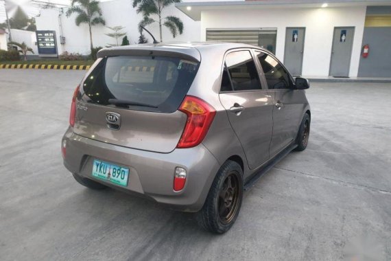 Grey Kia Picanto 2013 Hatchback Manual Gasoline for sale in Manila