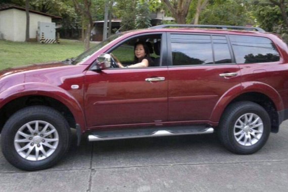 Red 2012 Mitsubishi Montero Automatic Diesel for sale 