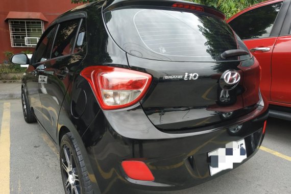 Black Hyundai Grand I10 2014 Hatchback for sale in Taguig 