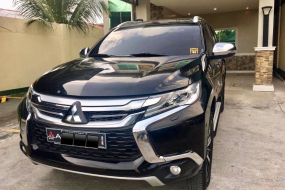 Black Mitsubishi Montero Sport 2016 at 72000 km for sale in Davao City 