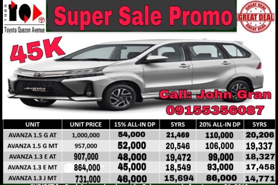 Brand New Toyota Avanza 2019 for sale in Quezon City 