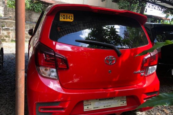 Red Toyota Wigo 2018 for sale in Quezon City