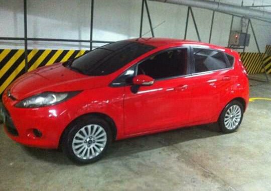 Red 2013 Ford Fiesta at 70000 km for sale in Metro Manila 