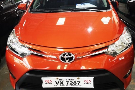 Orange Toyota Vios 2017 Sedan for sale in Manila 