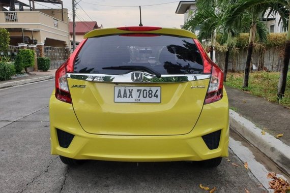 Yellow Honda Jazz 2015 Hatchback at 45000 km for sale 