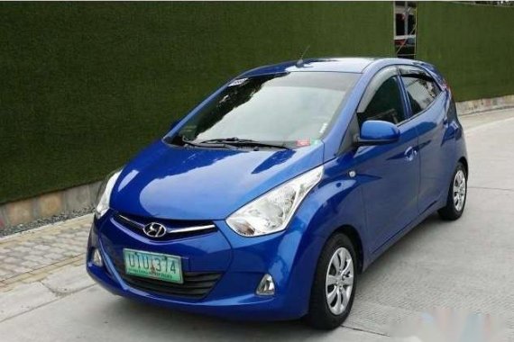Blue Hyundai Eon 2012 for sale in Manila 