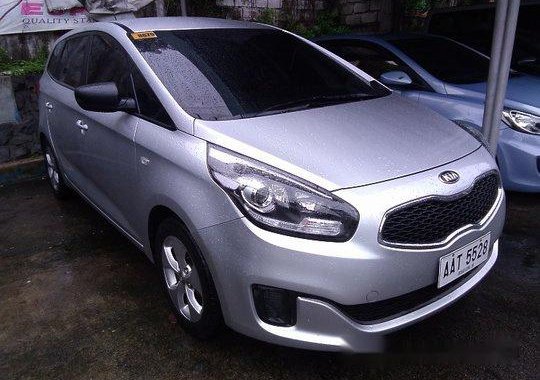 Silver Kia Carens 2014 Manual Gasoline for sale 