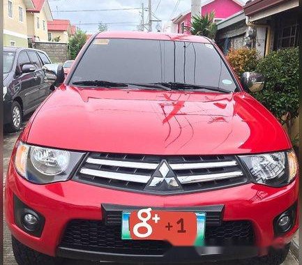 Red Mitsubishi Strada 2014 Automatic Diesel for sale 