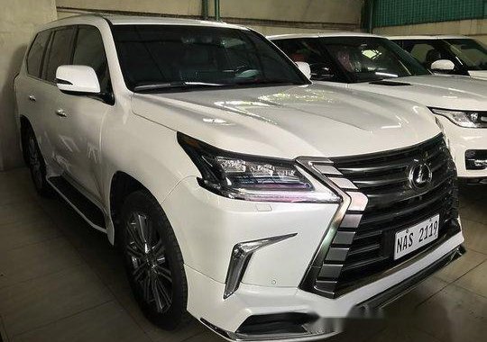 White Lexus Lx 2017 Automatic Diesel for sale