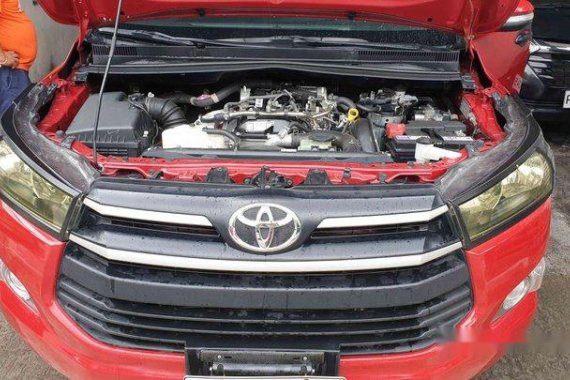 Selling Red Toyota Innova 2017 Manual Diesel at 28000 km 