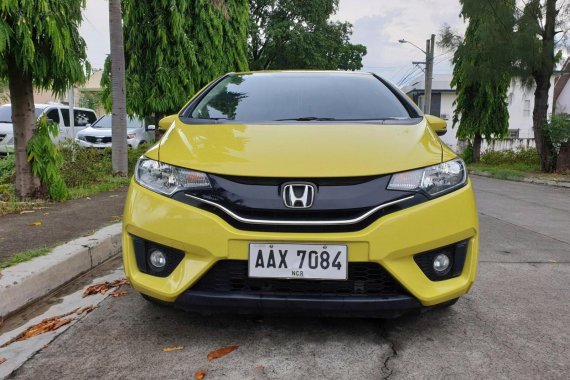 Yellow Honda Jazz 2015 Hatchback at 45000 km for sale 