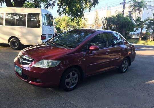 Red Honda City 2006 at 59000 km for sale 