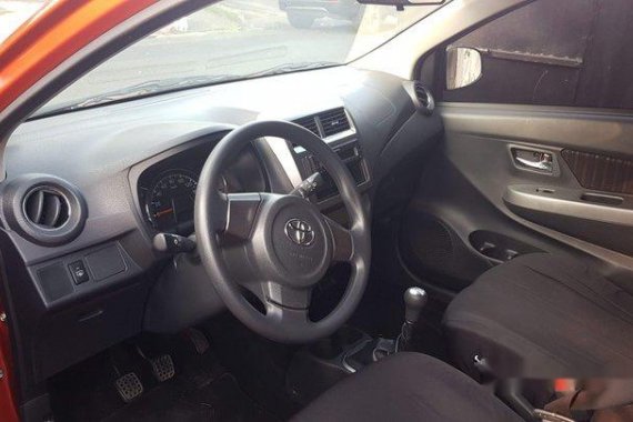 Orange Toyota Wigo 2019 Manual Gasoline for sale