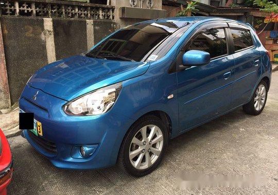 Blue Mitsubishi Mirage 2013 at 59006 km for sale 