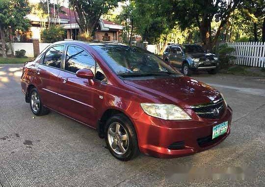 Red Honda City 2006 at 59000 km for sale 