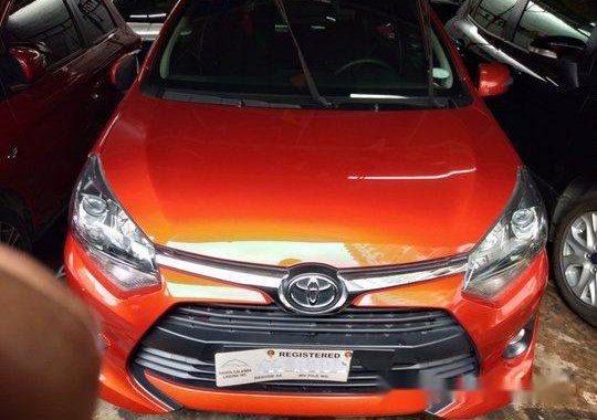 Orange Toyota Wigo 2018 Manual Gasoline for sale 