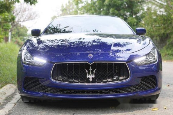 Blue Maserati Ghibli 2015 for sale in Quezon City 