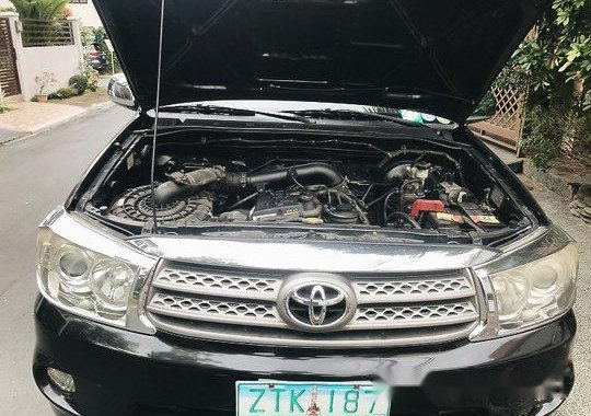 Black Toyota Fortuner 2009 Automatic Gasoline for sale 