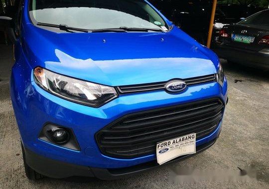 Selling Blue Ford Ecosport 2017 at 37800 km