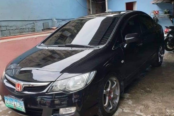 Black Honda Civic 2007 at 75000 km for sale 