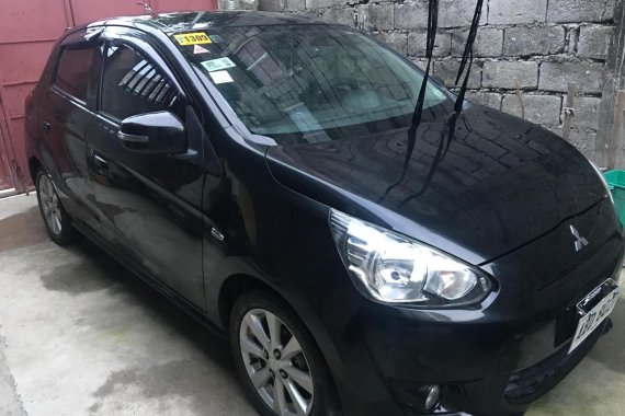 Black Mitsubishi Mirage 2015 at 53600 km for sale