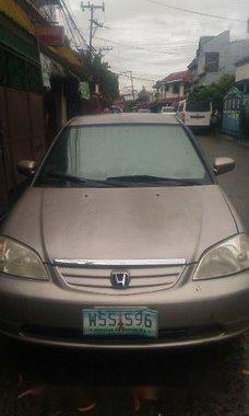 Beige Honda Civic 2001 Automatic Gasoline for sale