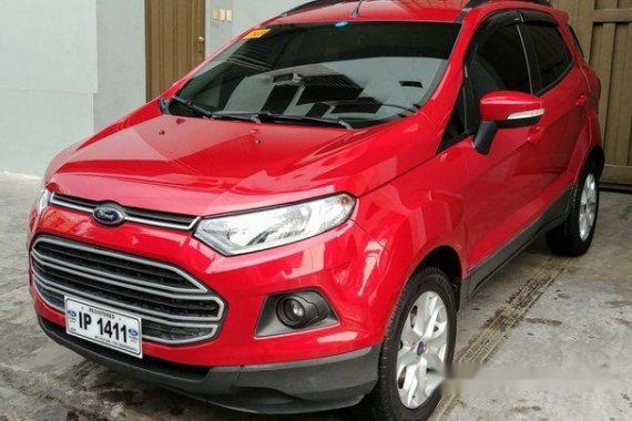Selling Red Ford Ecosport 2017 Manual Gasoline at 20000 km 