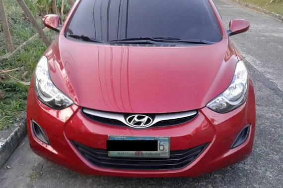 Sell Red 2013 Hyundai Elantra at 90000 km in Quezon City 