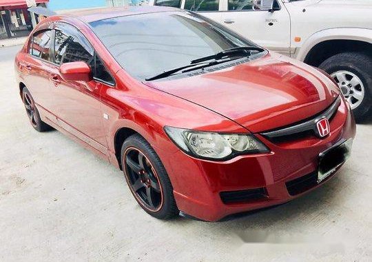 Red Honda Civic 2008 Manual Gasoline for sale 