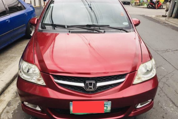 Red Honda City 2007 at 134000 km for sale 